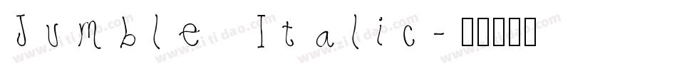 Jumble Italic字体转换